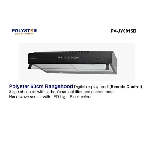 Polystar 60Cm Digital Cooker Hood Hand wave Sensor | PV-JY6015B