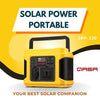 Qasa 300W Inverter AC/DC Portable Solar Powered Generator with Solar Panel | SPP-330 ADC