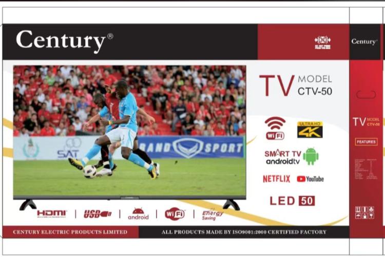 Century 50 Inch Android Smart 4k UHD Led Television |CTV-50