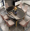 Modern Exclusive Dinning Table Glass Top Set With 6 Sitting Chair | 2023A