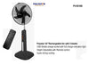 Polystar 16 Inches Rechargeable Standing Fan With Free Panel | PV-8516B