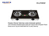 Polystar  2 BURNER TABLE GAS COOKER WITH TEMPERED GLASS TOP | PV-LP79PGP