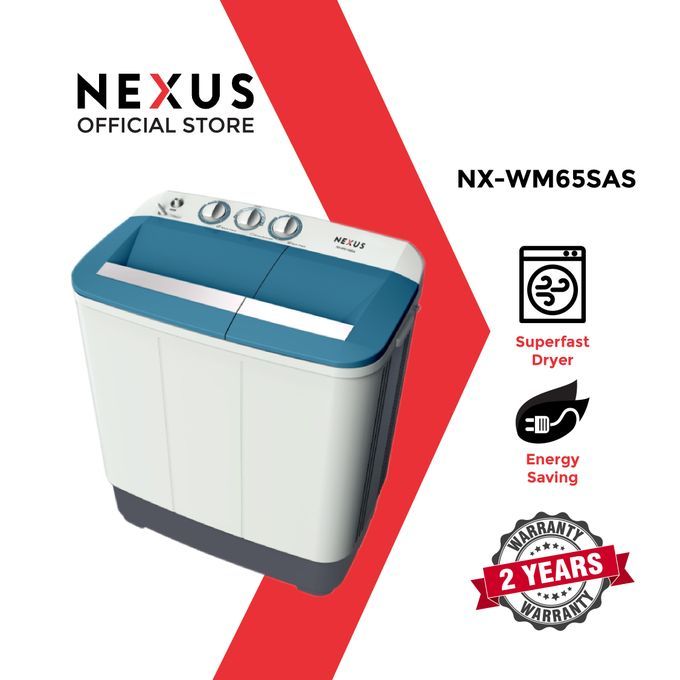 Nexus  6.5 Kg Semi Automatic Twin Tub Washing Machine | NXWM 65SA Nexus