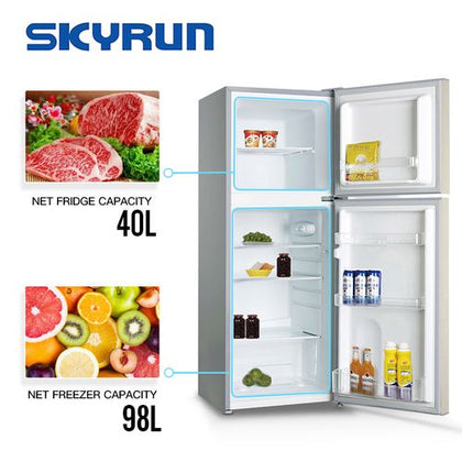 Skyrun 138 Liters Double Door Fast Cooling Refrigerator | BCD-138 Skyrun