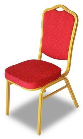 High Quality Banquet Chair Arched Back Gold Frame Red Speckle Cloth Generic