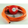 Gas Regulator With Meter And Leak, 3 Yards Hose, With Clips Generic