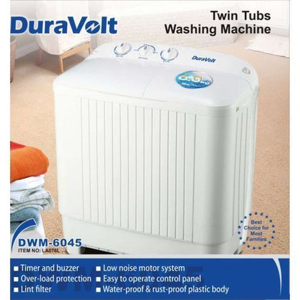 Duravolt Double Tub 6kg Washing Machine | DWM 6045 freeshipping - Zit Electronics Store