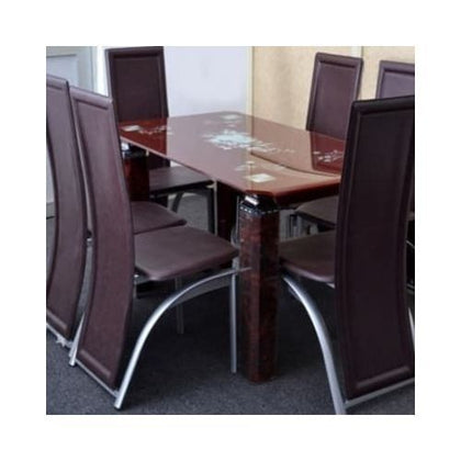 Exquisite Dining Set With 6 Dining Chairs- Brown Generic