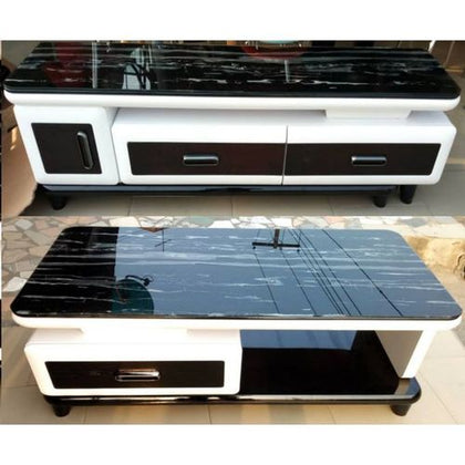 Top Class TV Stand With Centre Table - Glass Top-ND Generic