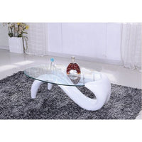 Modern Glass Oval Center Table-sd Generic