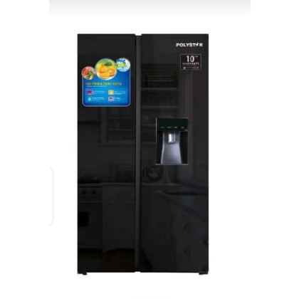 Polystar 436ltrs Side By Side Inverter Refrigerator With Water Dispenser Pv-sbs667wd-inv Polystar