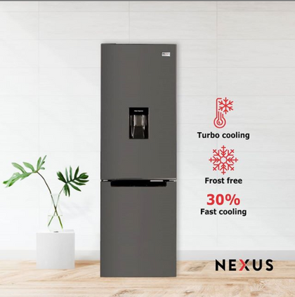 Nexus 330 Liters Double Door Fridge with Water Dispenser  | NX- 340D Nexus