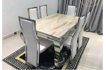 Marble Dining table with 6 chairs | EXC 11 Universal