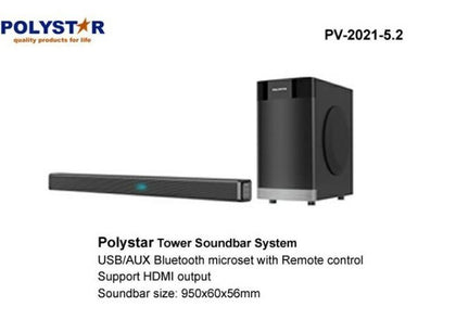 Polystar Tower Sound Bar System | PV-2021-5.25WL Polystar