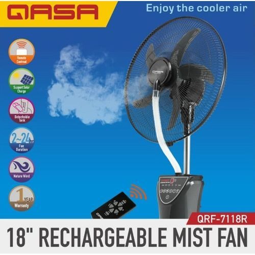 Qasa 18 Inches Rechargeable Mist Fan | QRF-7118R Qasa