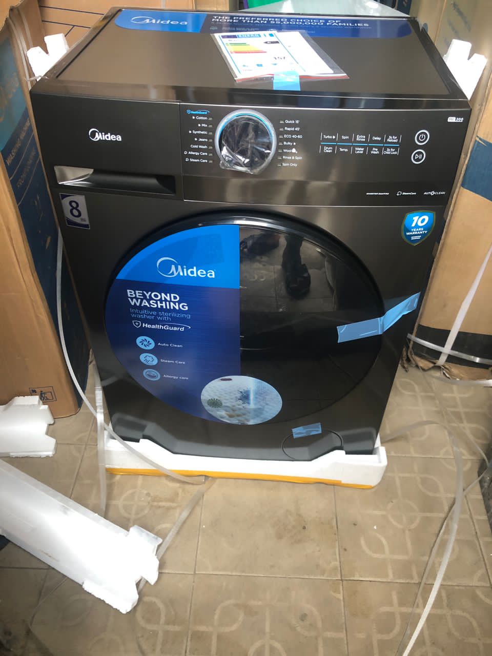 Midea 8kg Front Loader Full Automatic  Washing Machine Wash and Dry Midea