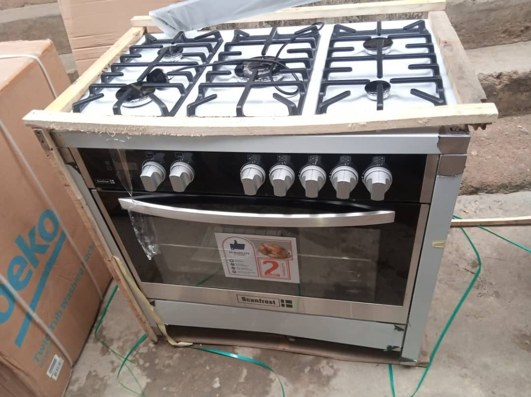 Scanfrost 5 Gas Burners Gas Cooker - SFC9502SS Scanfrost
