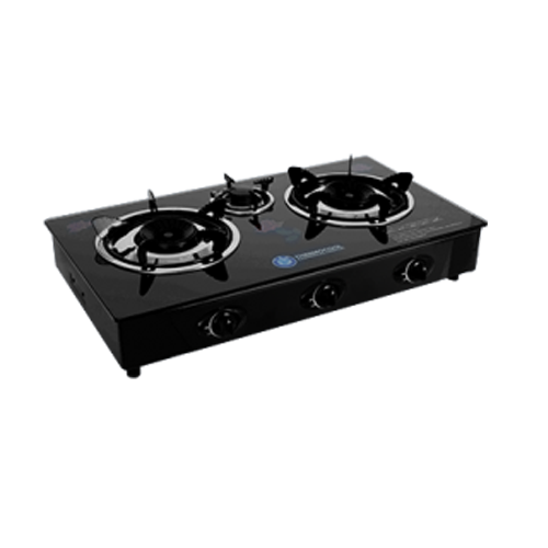 Haier Thermocool 3Hob Table Top Glass Gas Burner | TGC-3GB GLASS DELUX Haier Thermocool