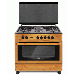 Maxi  60X90 (4 Gas + 2 Electric) Wood Finish Gas Cooker | MAXI60*90 (4+2) WOOD Maxi